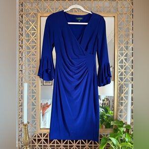 Ralph Lauren Royal Blue 3/4 Sleeve Dress